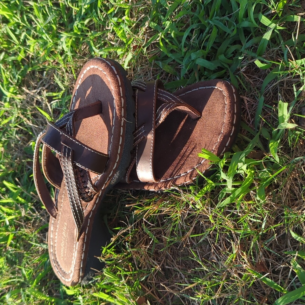 Comfort Plus by Predictions Brown Bohemian sandals.